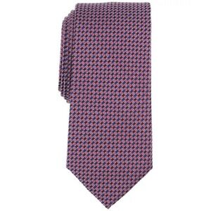 Michael Kors Necktie Mens Knight Micro Silk Blend Geometric Rose Pink Navy OS